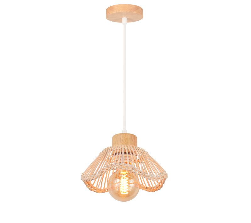 Plafonnier Moderne En Osier Lampe à Suspension Rétro Lampe à Suspension En Rotin Tressé