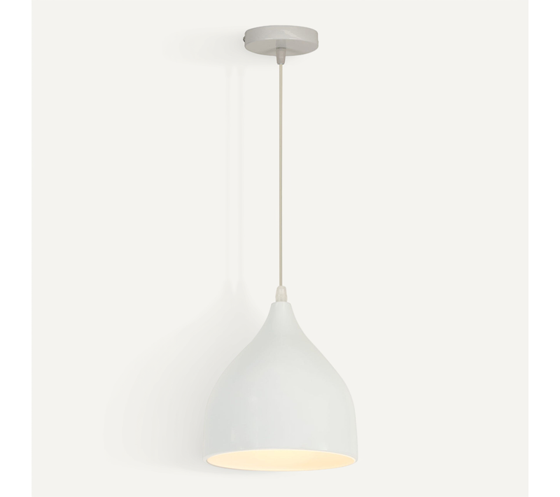 Lampe à Suspension Rétro Antique Plafonnier Moderne Suspension Luminaire Vintage Blanc