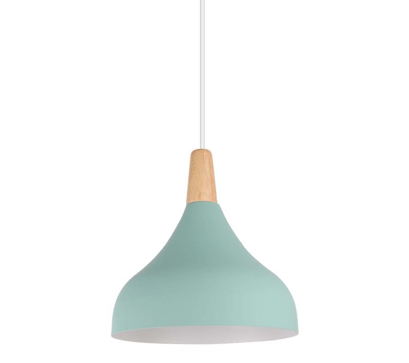 Lampe à Suspension Moderne Lustre Minimaliste Abat-jour En Métal Plafonnier D'intérieur E27 Vert