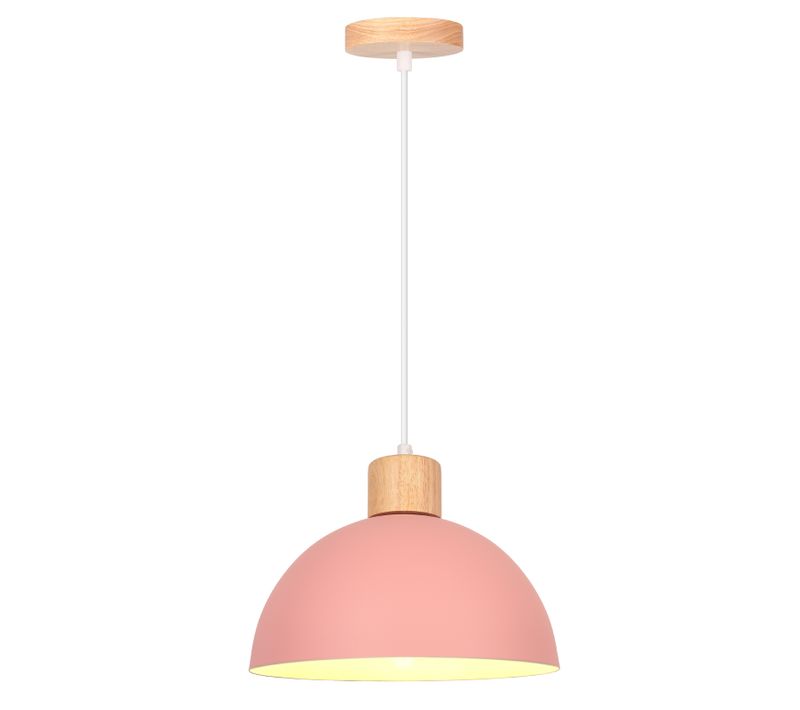 Lustre En Métal Vintage Suspension Luminaire Moderne Lampe à Suspension D'intérieur Rose