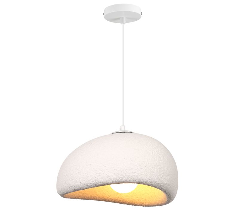 30cm Lustre Personnalisé Créatif D'intérieur Plafonnier Rétro E27 Suspension Lustre Moderne Blanc