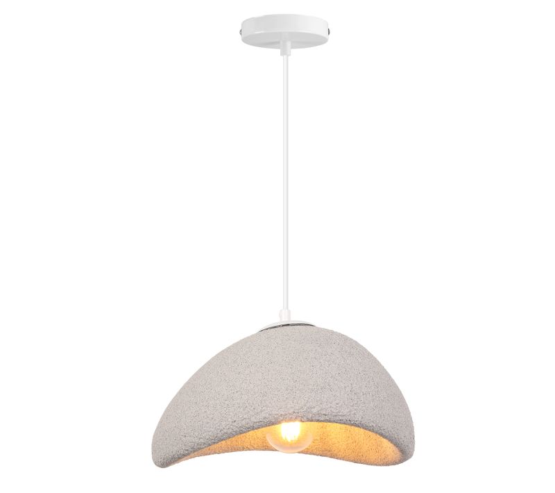 Lustre Personnalisé Créatif D'intérieur 30cm Plafonnier Rétro E27 Suspension Lustre Moderne Gris