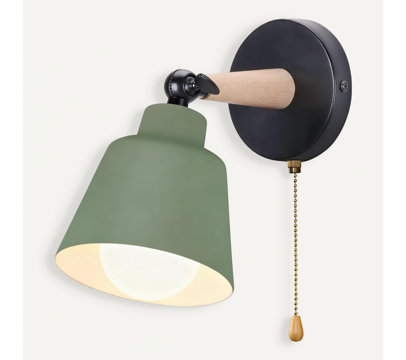 Applique Murale Moderne Vert Applique Murale Rétro Minimaliste Lampe Murale D'intérieur E27