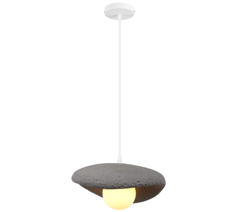 20cm Suspension Lustre Moderne Lustre Créatif D'intérieur Plafonnier Rétro E27 Gris