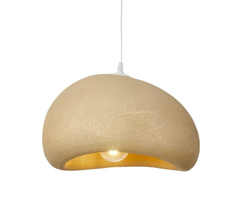 30cm Lustre Personnalisé D'intérieur Plafonnier Rétro E27 Suspension Lustre Moderne Jaune