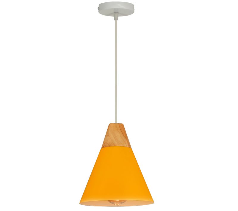 Lampe à Suspension Moderne Suspension Luminaire Nordique Jaune Lustre Rétro Abat-jour En Métal
