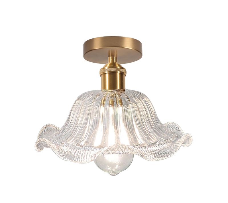 Plafonnier En Verre Plafonnier Rétro Lustre Moderne E27 Pour Couloir Cuisine