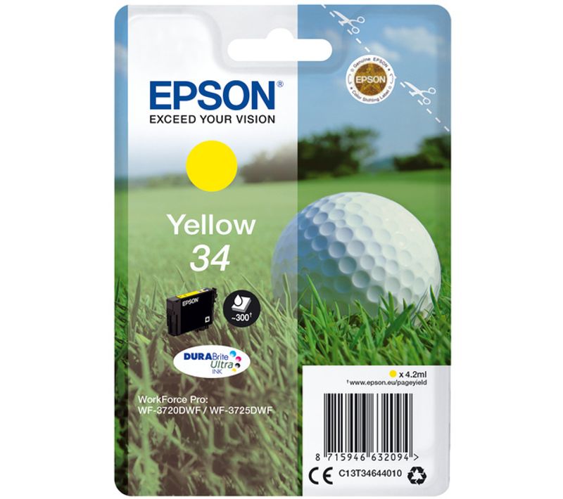 Cartouches D'encre Golf Ball Singlepack Yellow 34 Durabrite Ultra Ink