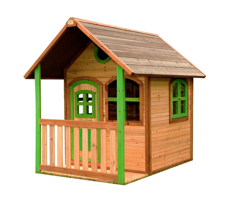 Alex Maison Enfant En Bois Fsc - Maison De Jeux Pour L'extérieur / Jardin En Marron et Vert -