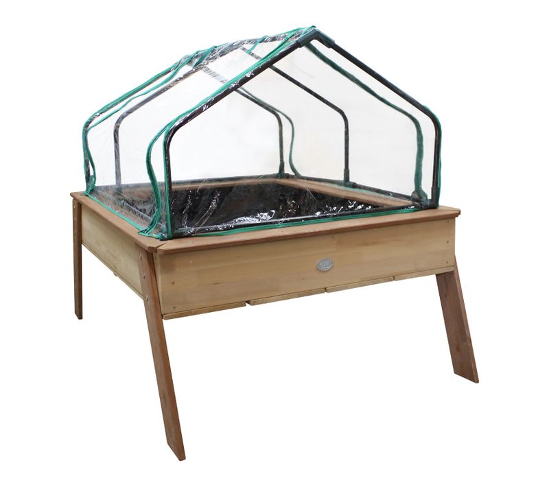 Linda Table De Culture En Bois Avec Bac et Voile De Jardin - Potager Sur Pied / Jardinière Avec