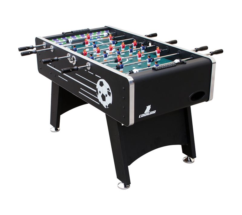 Cougar Table De Babyfoot Arena Ts Noir Avec Des Barres Télescopique - Jeu De Football De Table