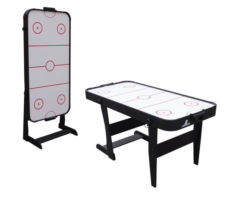 Cougar Icing Table De Air Hockey 5ft Pliable - Table De Air Hockey Avec Accessoires (palets Et