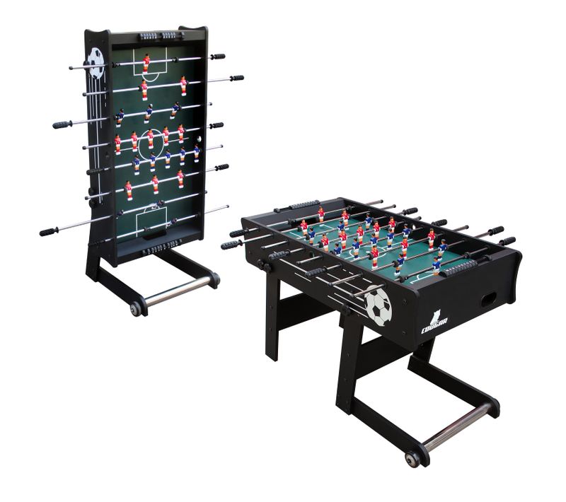 Cougar Table De Babyfoot Scorpion Kick Noir - Jeu De Football De Table Pliable Intérieur Adulte et