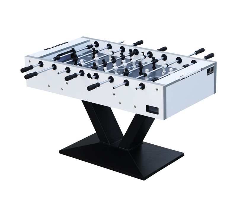 Cougar Table De Babyfoot Premium Pro Blanc - Jeu De Football De Table Intérieur Adulte et Enfant -