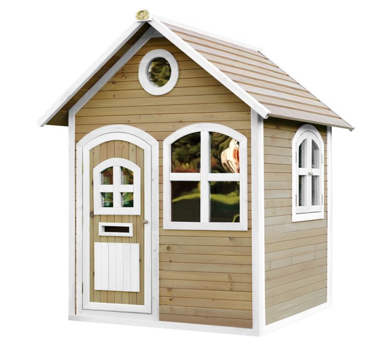 Julia Maison Enfant En Bois Fsc - Maison De Jeux Pour L'extérieur / Jardin En Marron et Blanc -