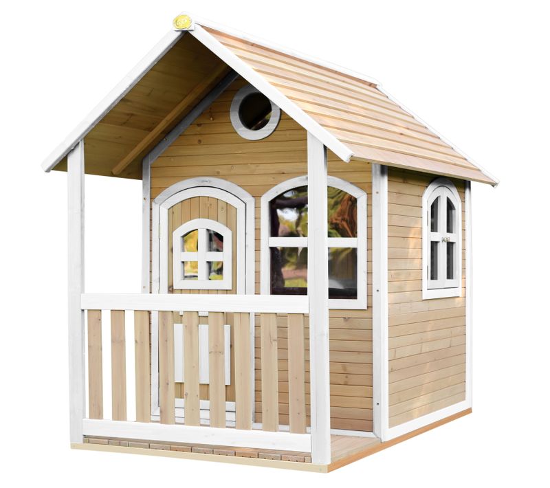 Alex Maison Enfant En Bois Fsc - Maison De Jeux Pour L'extérieur / Jardin En Marron et Blanc -