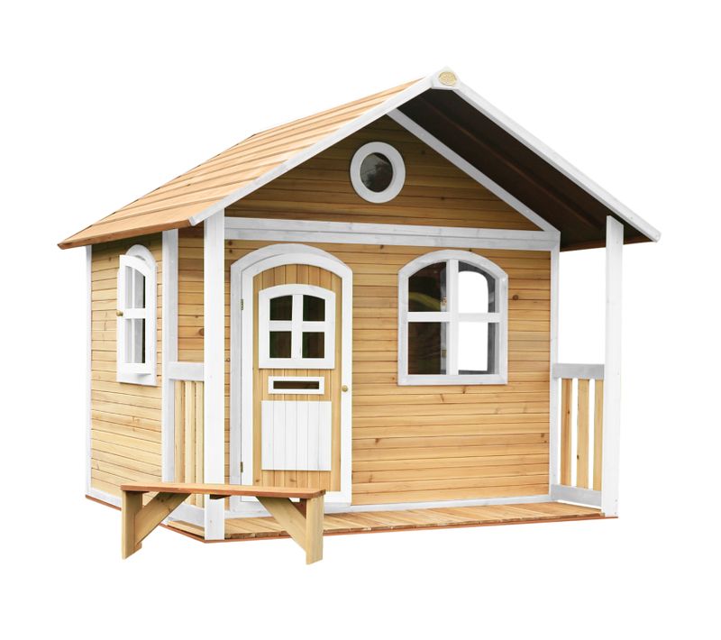 Milan Maison Enfant En Bois Fsc - Maison De Jeux Pour L'extérieur / Jardin En Marron et Blanc -