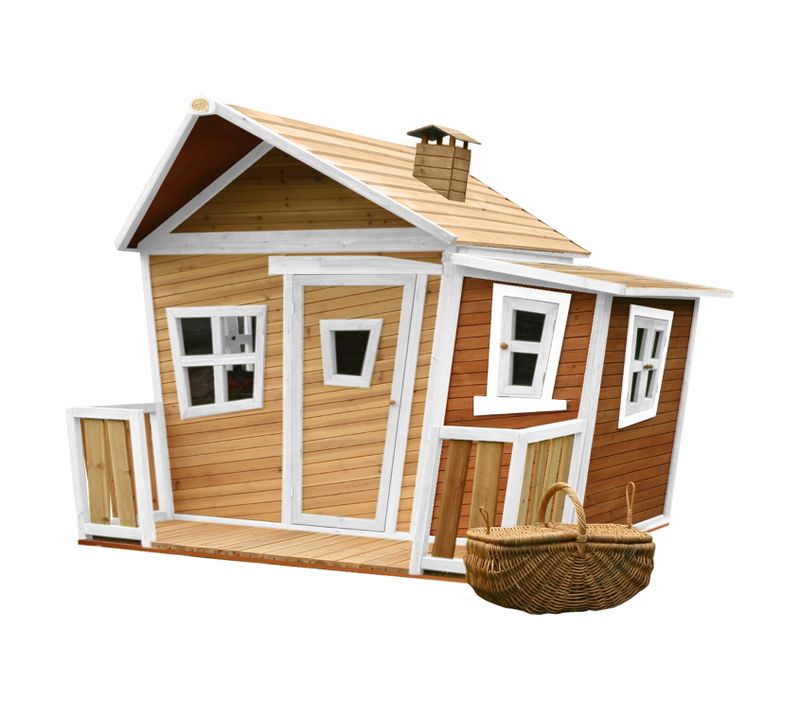 Lisa Maison Enfant En Bois Fsc - Maison De Jeux Pour L'extérieur / Jardin En Marron et Blanc -