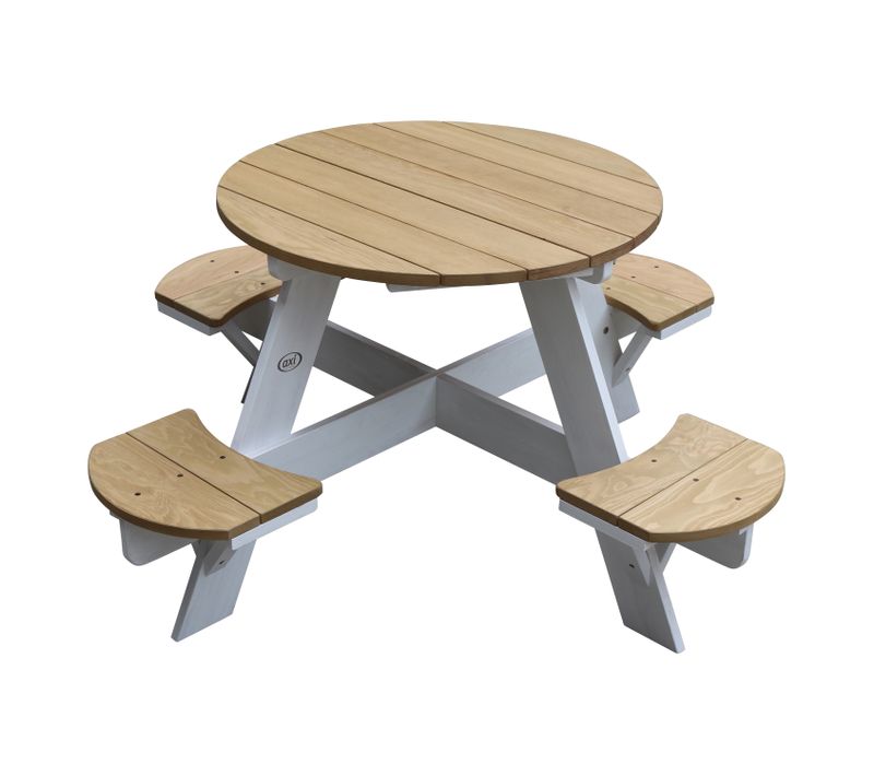 Ufo Table De Pique Nique Ronde Pour Enfants En Bois - Table Ronde Enfant Pour Le Jardin En
