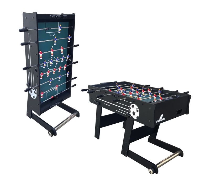 Table De Babyfoot Scorpion Kick Ts Noir Jeu De Football De Table Pliable Intérieur