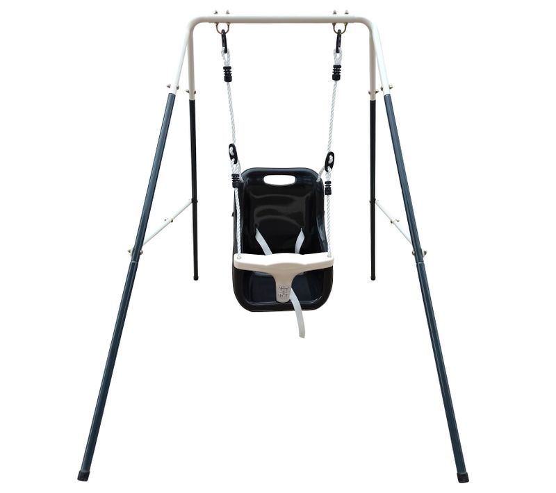 Siège De Balançoire Pour Bébé En Anthracite et Crème - Pour Des Bébés à Partir De 9 Mois