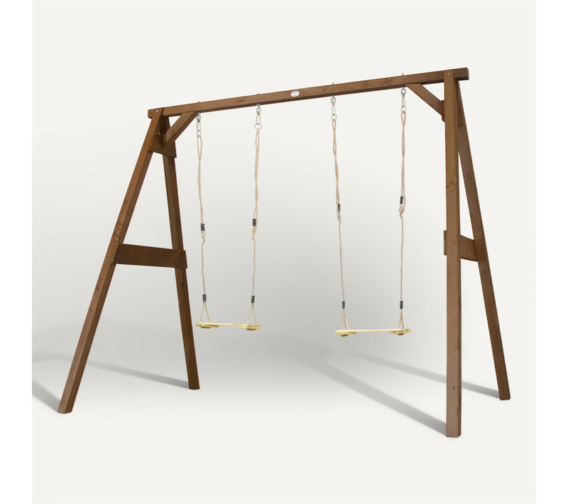 4-in-1 Sportsfun Marron   Cadre 4-in-1 Pour Balançoire, Football, Volley-ball Et Tennis