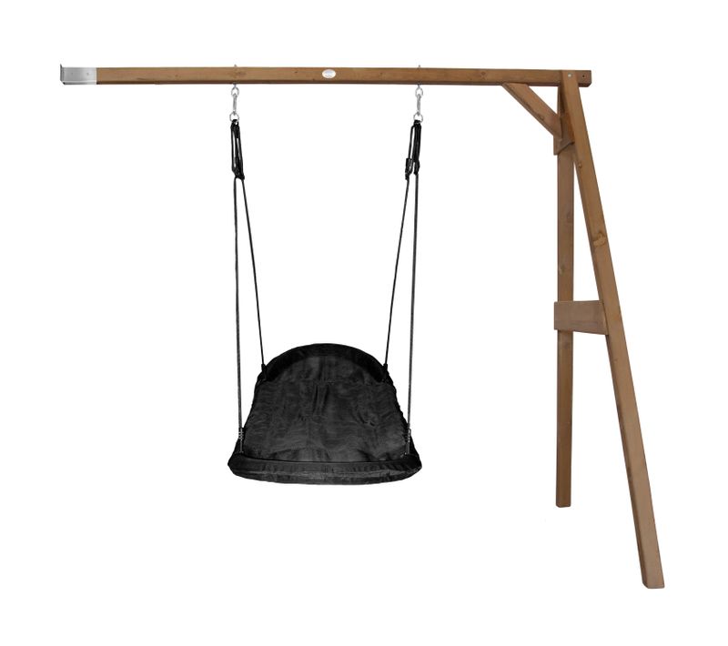 Portique Mural En Bois Fsc Marron Avec Balançoire Nid D’oiseau Enfant 100 Cm Roxy - Balançoire