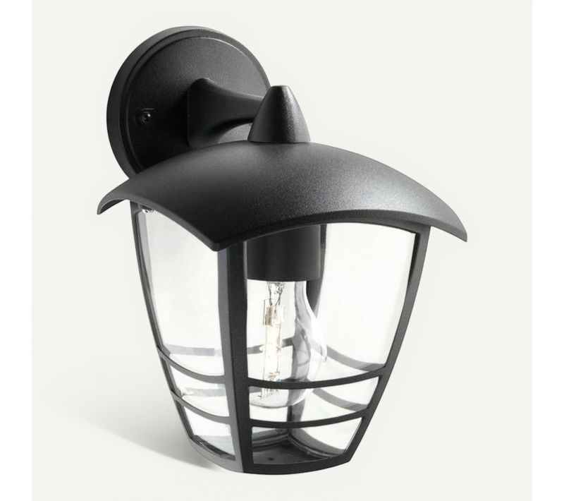 Lanterne Murale Extérieure Noire E27 Ip44 60 W, Style Héritage