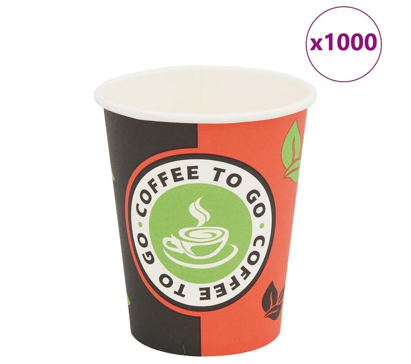 Gobelet À Café Jetable 1000 Pièces Papier 240 Ml (8 Oz)