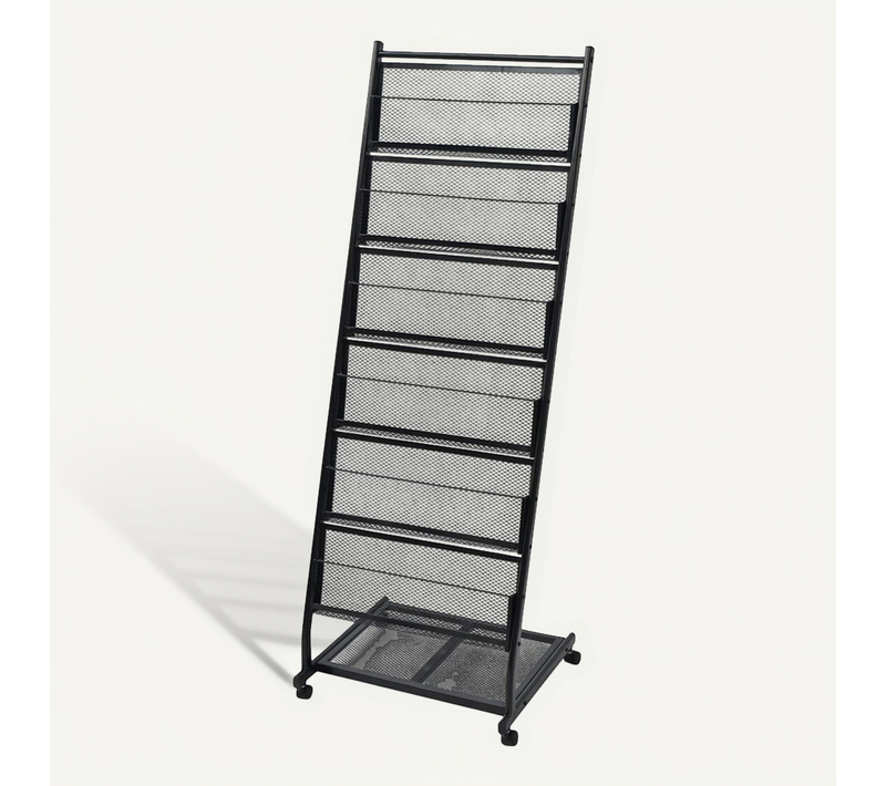 Porte-revues 47,5 X 43 X 133 Cm Noir A4