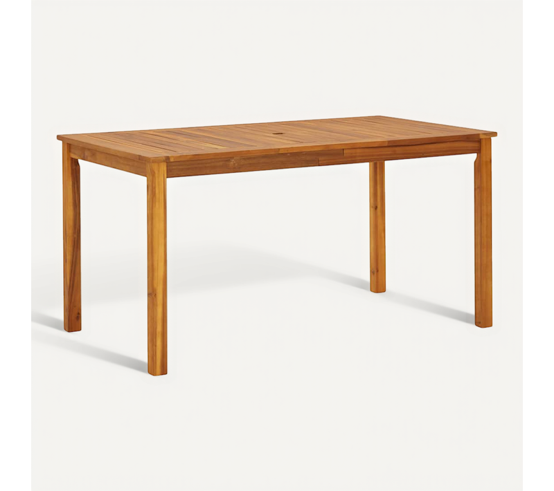 Table De Jardin 140x80x74 Cm Bois D'acacia Massif