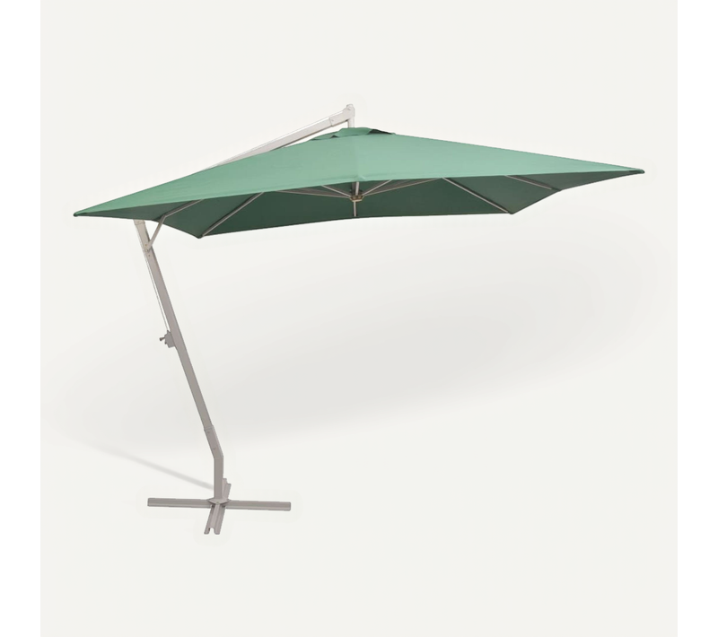 Parasol Suspendu Avec Poteau En Aluminium 300x300 Cm Vert