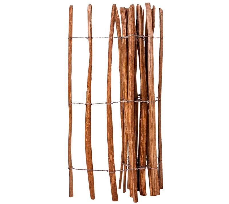 Clôture à Piquets Bois De Noisetier 120x250 Cm Barrière Bordure Patio Terrasse Extérieur