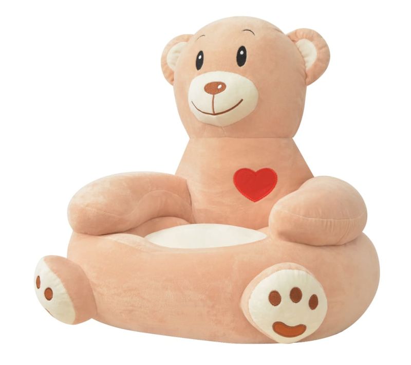 Chaise Pour Enfants En Peluche Ours Marron