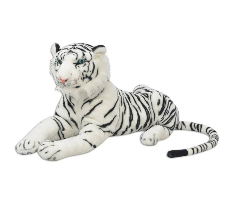 Tigre En Peluche Blanc XXL