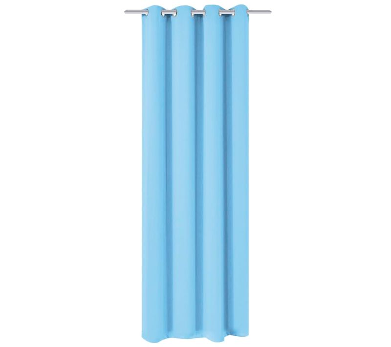Rideau Occultant Avec Oeillets Métalliques 270 X 245 Cm Turquoise