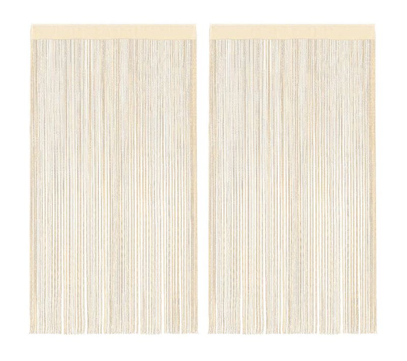 Rideau En Fils 2 Pièces 140 X 250 Cm Crème