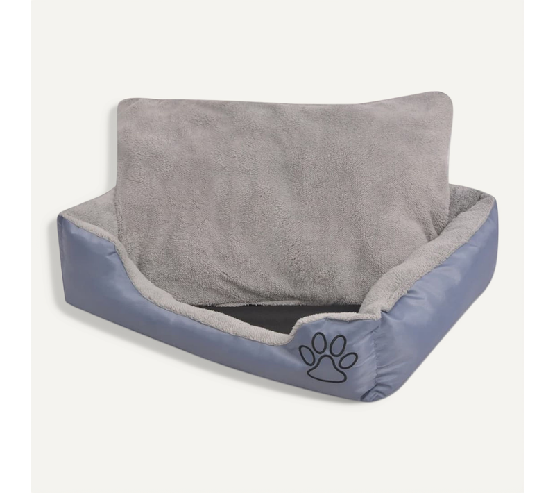 Lit Pour Chiens Avec Coussin Rembourré Taille M Gris