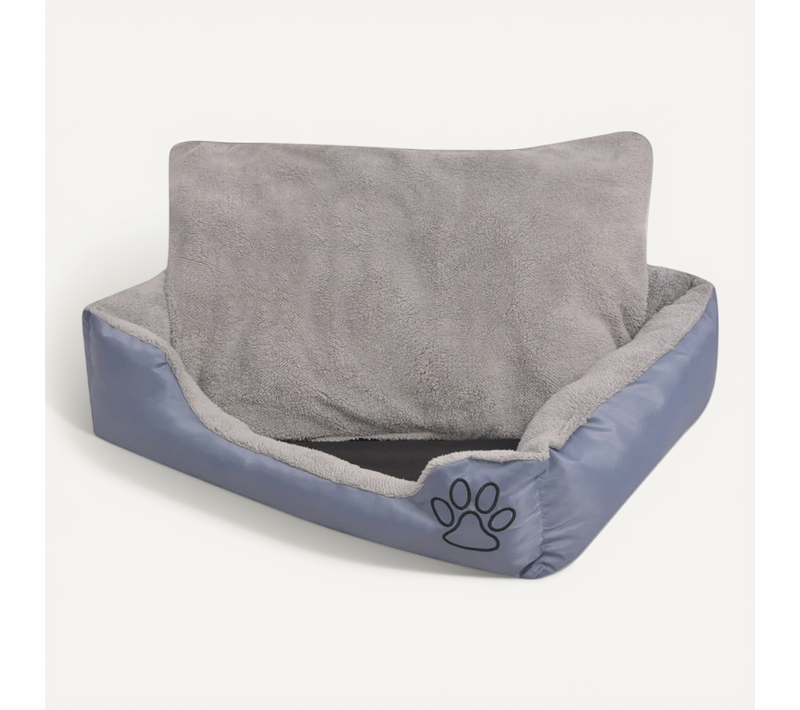 Lit Pour Chiens Avec Coussin Rembourré Taille L Gris
