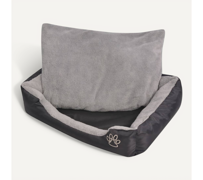 Lit Pour Chiens Avec Coussin Rembourré Taille XXL Noir