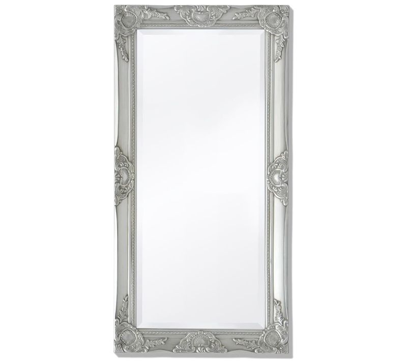 Miroir Mural Style Baroque 100x50 Cm Argenté
