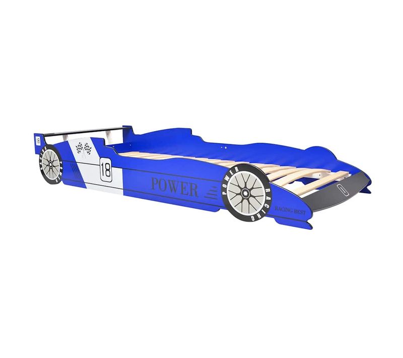 Lit Voiture De Course Pour Enfants Avec LED 90 X 200 Cm Bleu