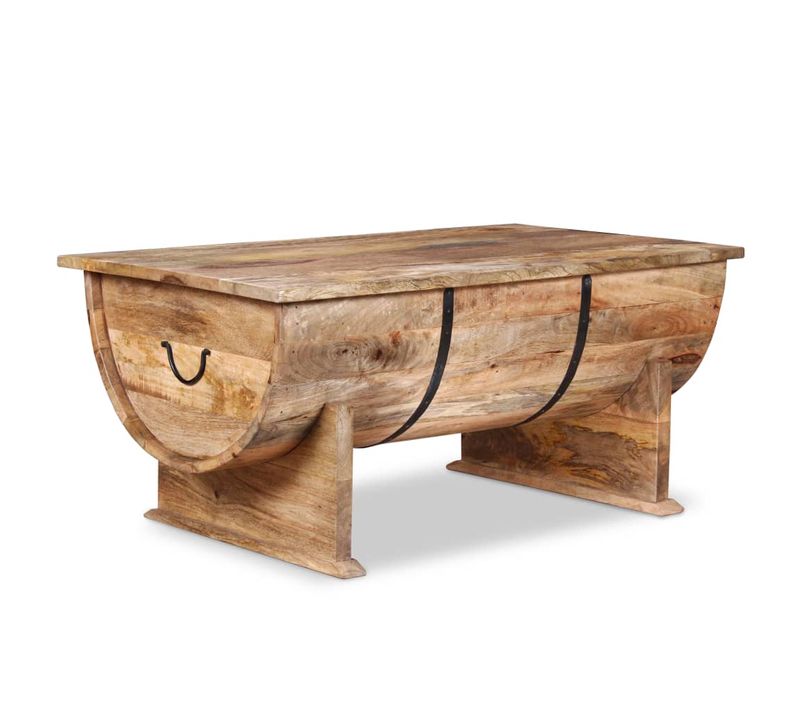 Table Basse Bois De Manguier Massif 88 X 50 X 40 Cm
