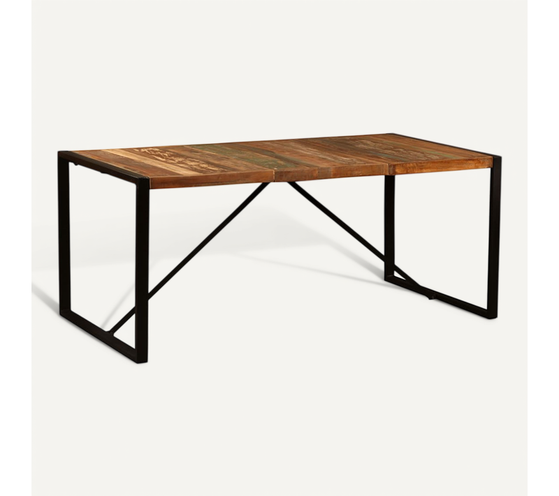 Table À Manger Bois De Récupération Massif 180 Cm