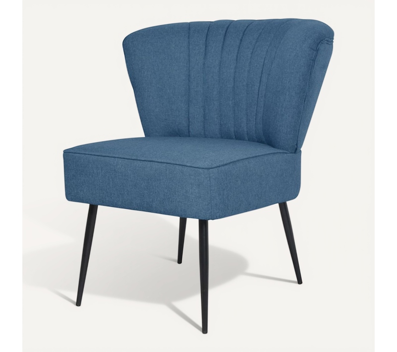 Chaise De Cocktail Bleu Tissu