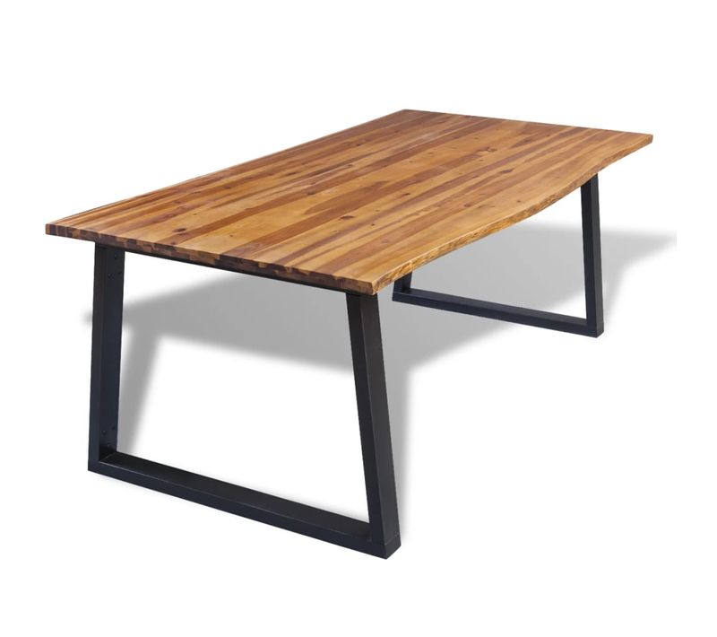 Table De Salle À Manger 200 X 90 Cm Bois D'acacia Massif