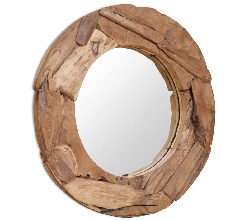 Miroir Décoratif Teck 80 Cm Rond