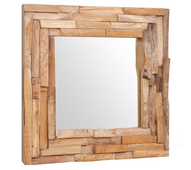 Miroir Décoratif Teck 60x60 Cm Carré
