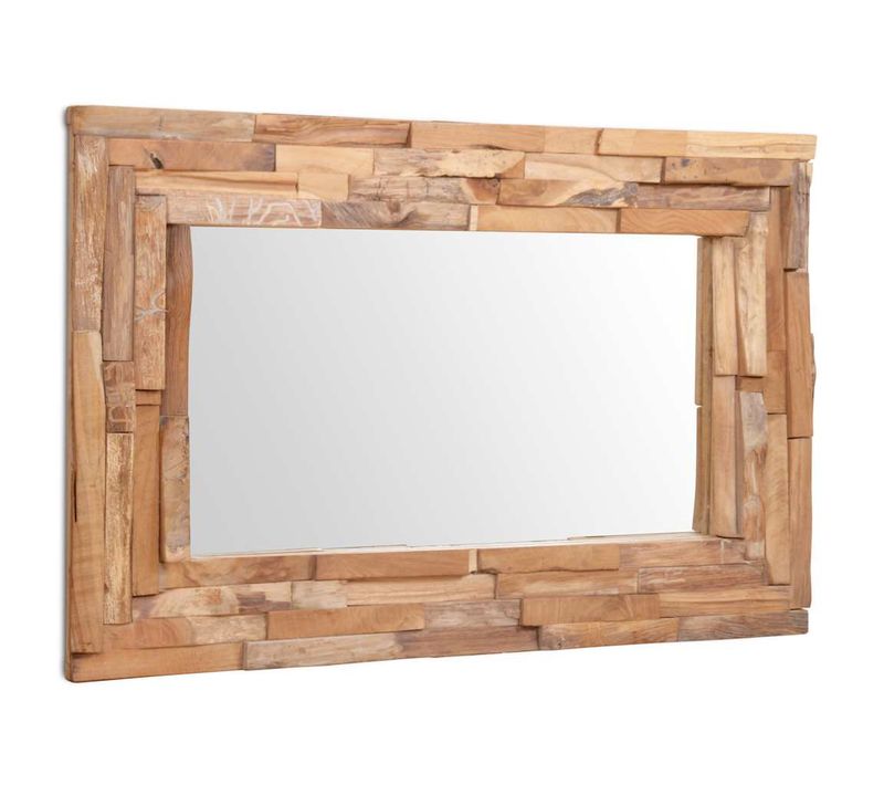 Miroir Décoratif Teck 90x60 Cm Rectangulaire