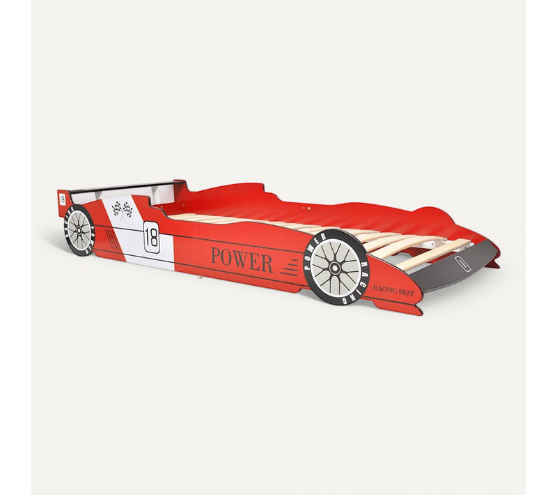 Lit Voiture De Course Pour Enfants 90 X 200 Cm Rouge